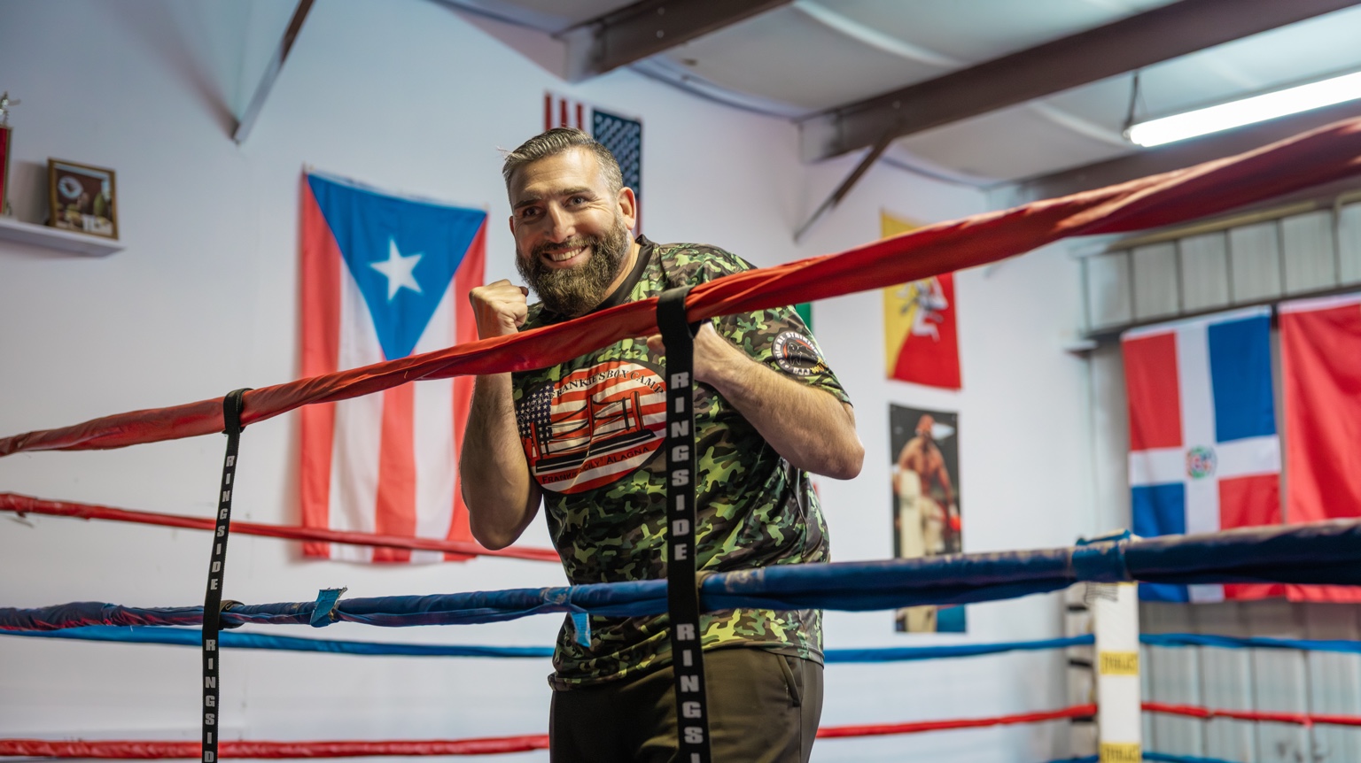 Coach Frankie in the boxing ring